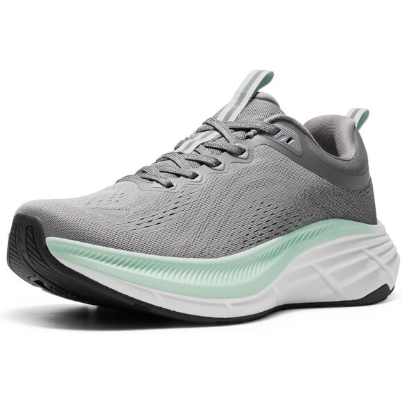 Men's Gray Shoes Running Tennis CushioningGym Workout Comfortable Sneakers